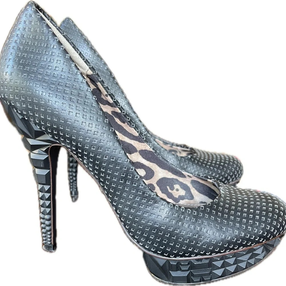 Rachel Roy Kalyssa Platform Heels Facetted Sole  5” High Heel Shoes, Size 8M